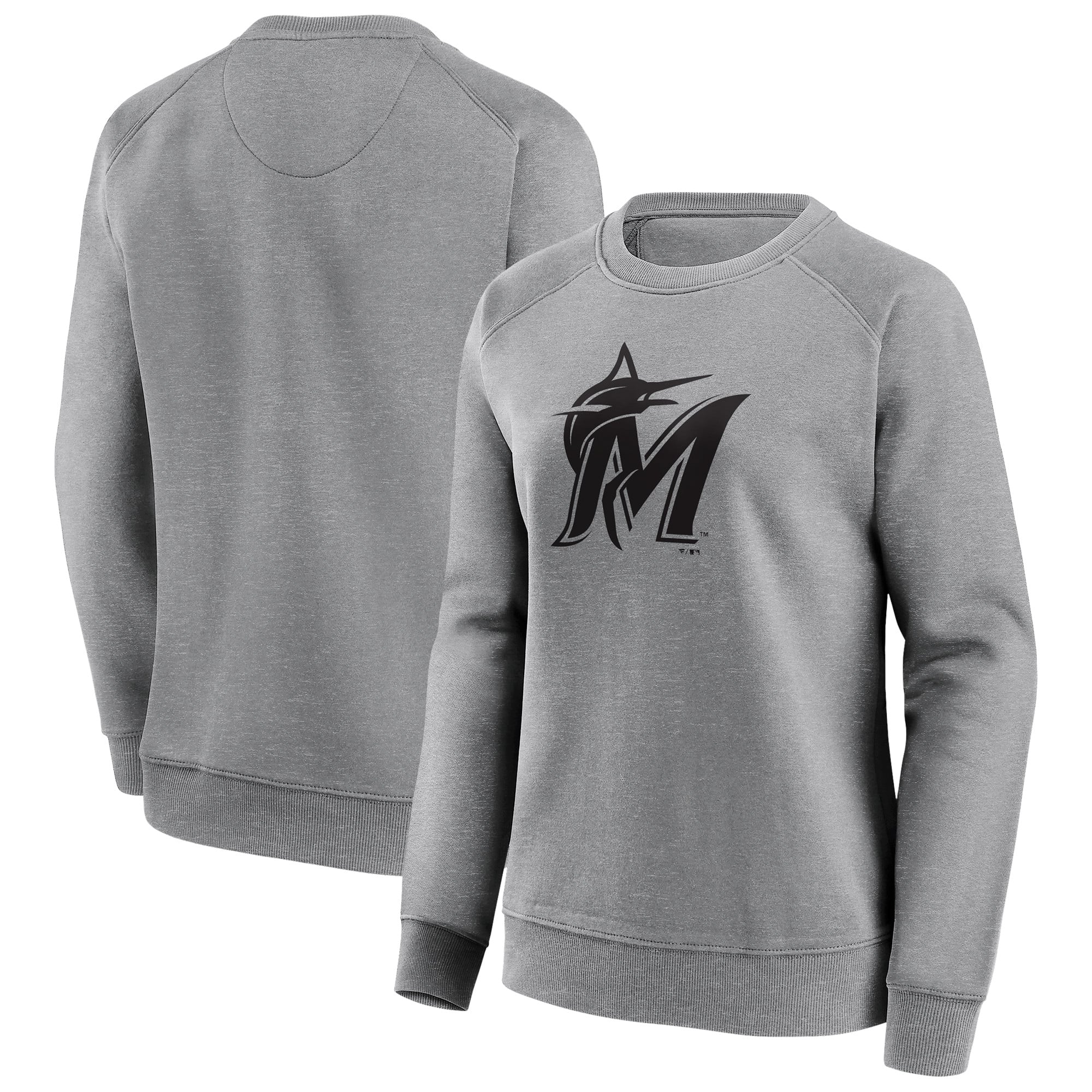 Miami Marlins Mono Logo Graphic Crew Sweatshirt – Damen
