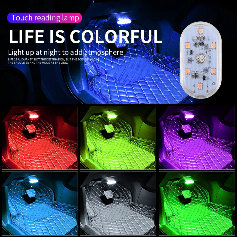 Auto LED Touch Lichter Drahtlose Innen Licht Magnetische Auto Tür Licht Dach Decke Lampe Lesen Lampe USB Aufladbare