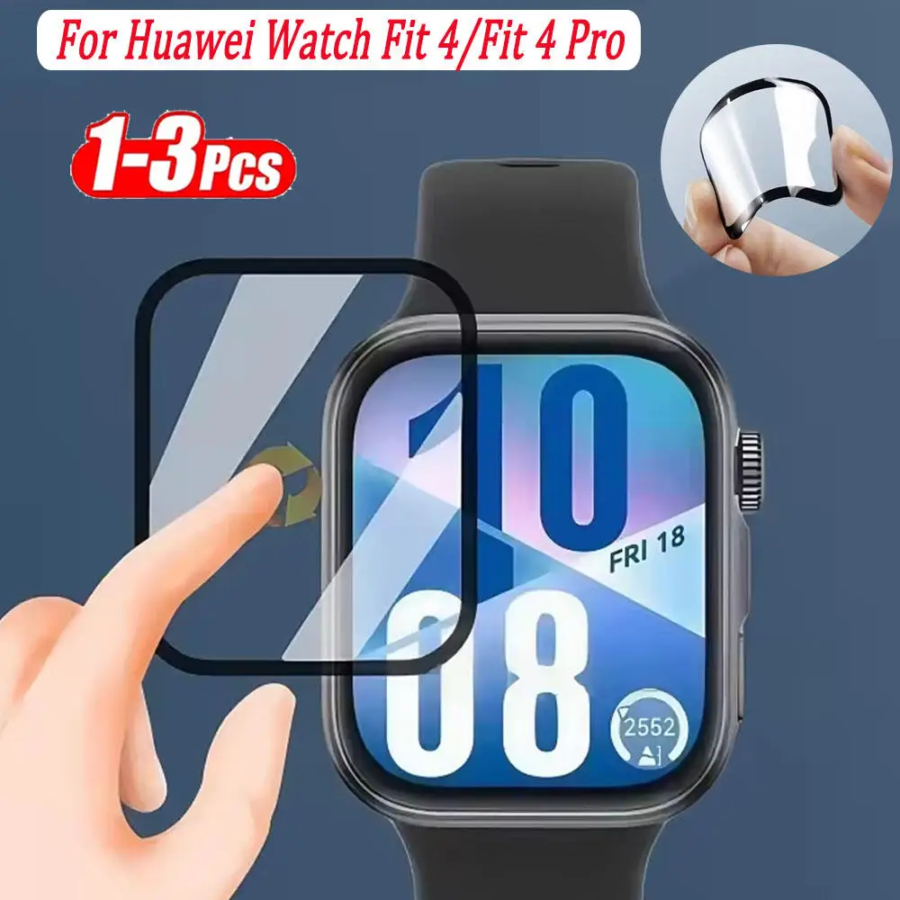 1-3PCS Gebogene Screen Protector Für Huawei Uhr Fit 4/Fit 4 Pro Weiche Gehärtetem Glas film Für Huawei Uhr Fit 3 Zubehör Image