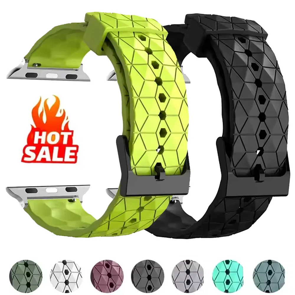 Sport-Silikonarmband für Apple Watch Armband Ultra 2 49 mm Serie 10 46 mm 42 mm 45 mm 44 mm 41 mm 40 mm Correa-Armband iWatch 9 8 7 6 5 Image