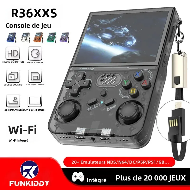 FUNKIDDY nouvelle Console de jeu ArKOS R36xx système Linux 3.5 "écran IPS rétro Console de jeu vidéo portable 20000 + jeux joueurs de jeu