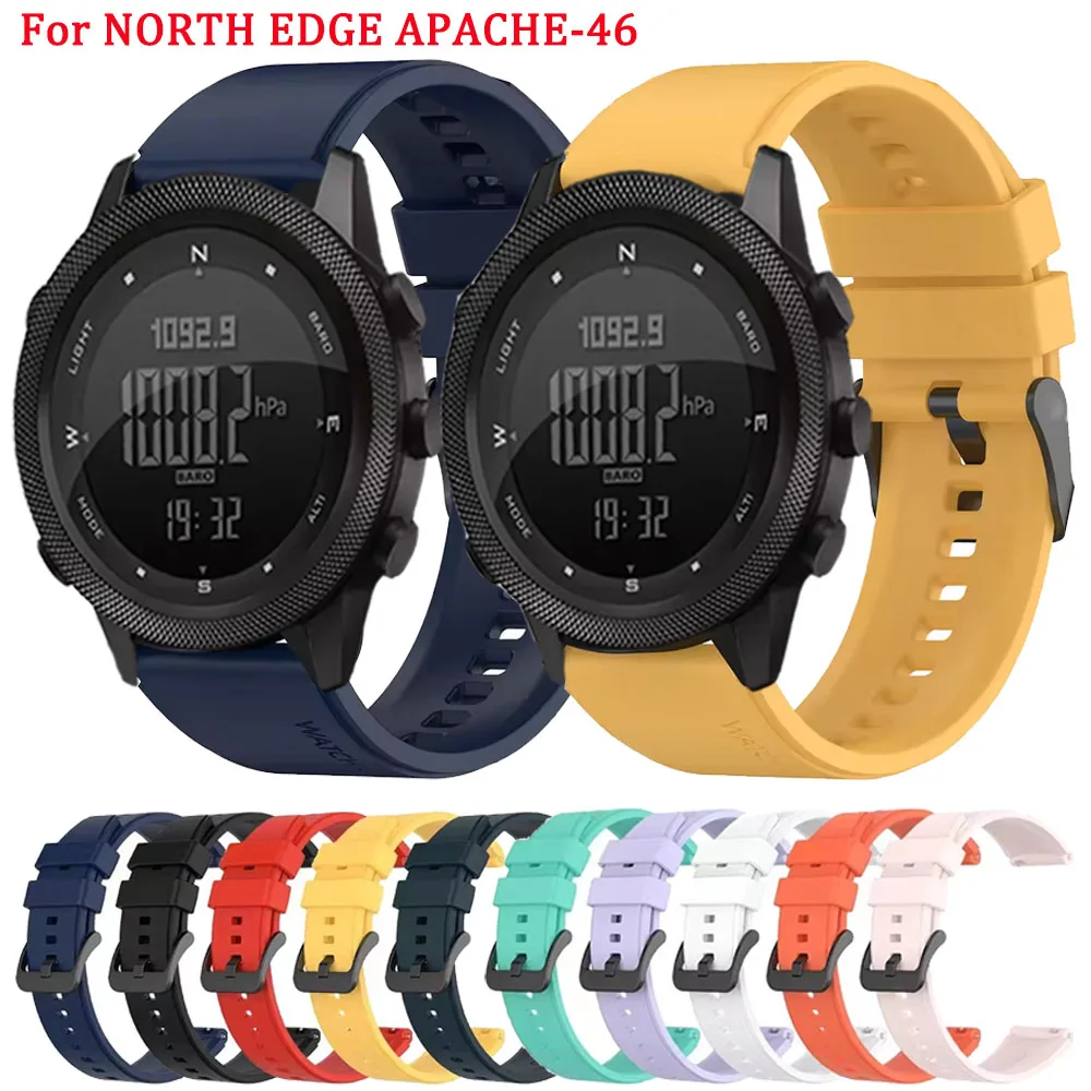 22mm Silikon Armband Für NORTH EDGE APACHE-46 Smartwatch Sport Armband Für APACHE-46 Armband Zubehör Correa Image