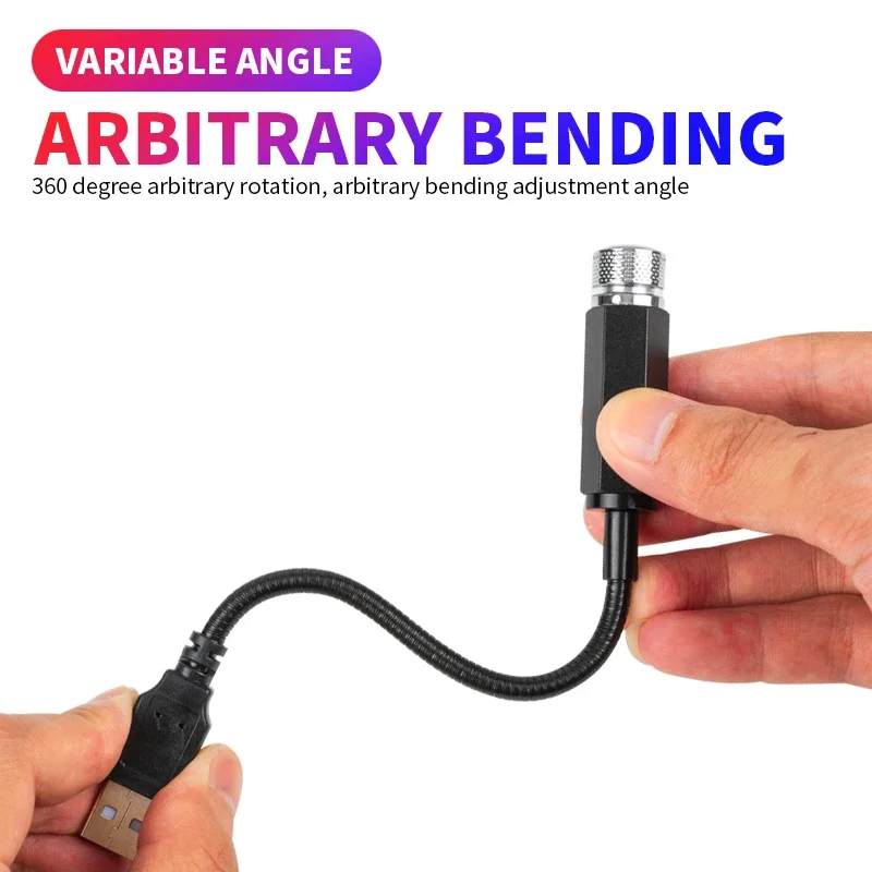 Automatische Dach-Sternenhimmel-Projektorlampe – kabelloses Bluetooth-LED-Atmosphärenlicht mit wasserdichtem Design und Sprachsteuerungsfunktion Image