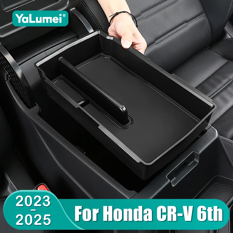 Per Honda CRV 2023 2024 2025 CR-V 6th Gen Hybrid Car Bracciolo Centrale Scatola di Immagazzinaggio Organizzatore Contenitore Vassoio Caso Accessori