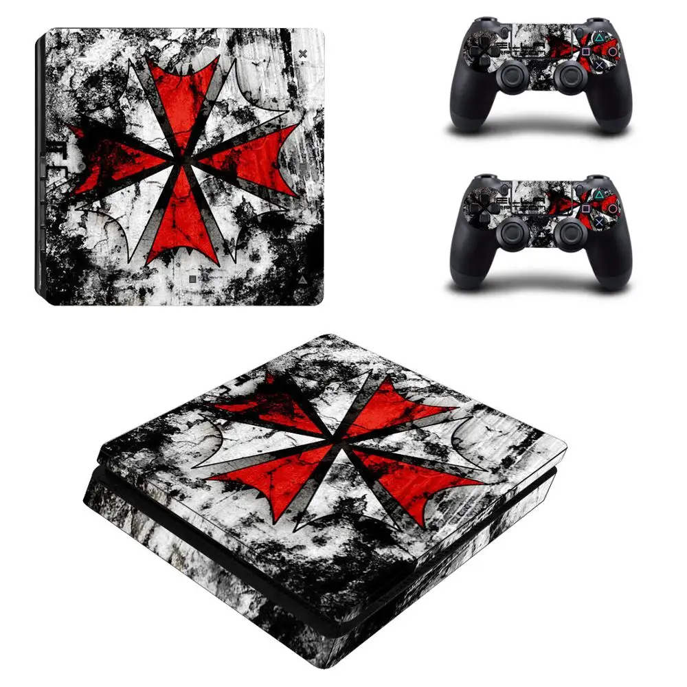 Biohazard Umbrella PS4 Slim Skin Aufkleber Aufkleber für PS4 Slim Konsole & Controller Skin Image