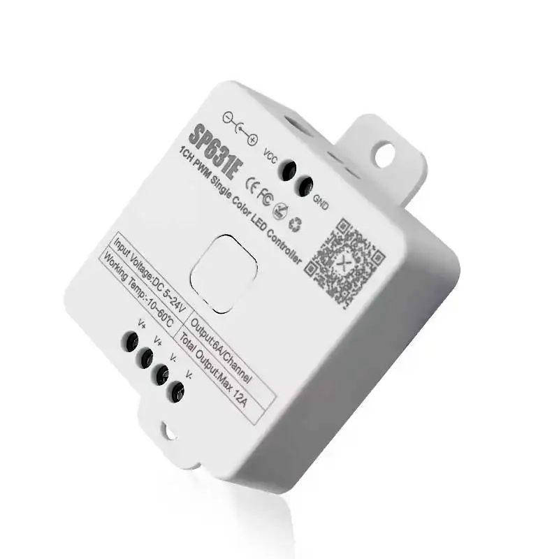 Der einfarbige LED-Controller SP631E PWM ist für die DIM 5050 FCOB LED-Lichtleiste RB1/RC1 Fernbedienung DC5V-24V geeignet Image