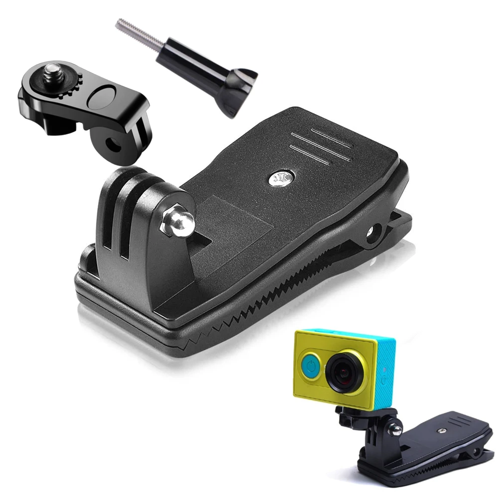 Zaino Cinghia Clip Rotazione di 360 Gradi Cappello Morsetto per Cintura di Montaggio Per Gopro Hero 11 10 9 8 Action Camera Accessori
