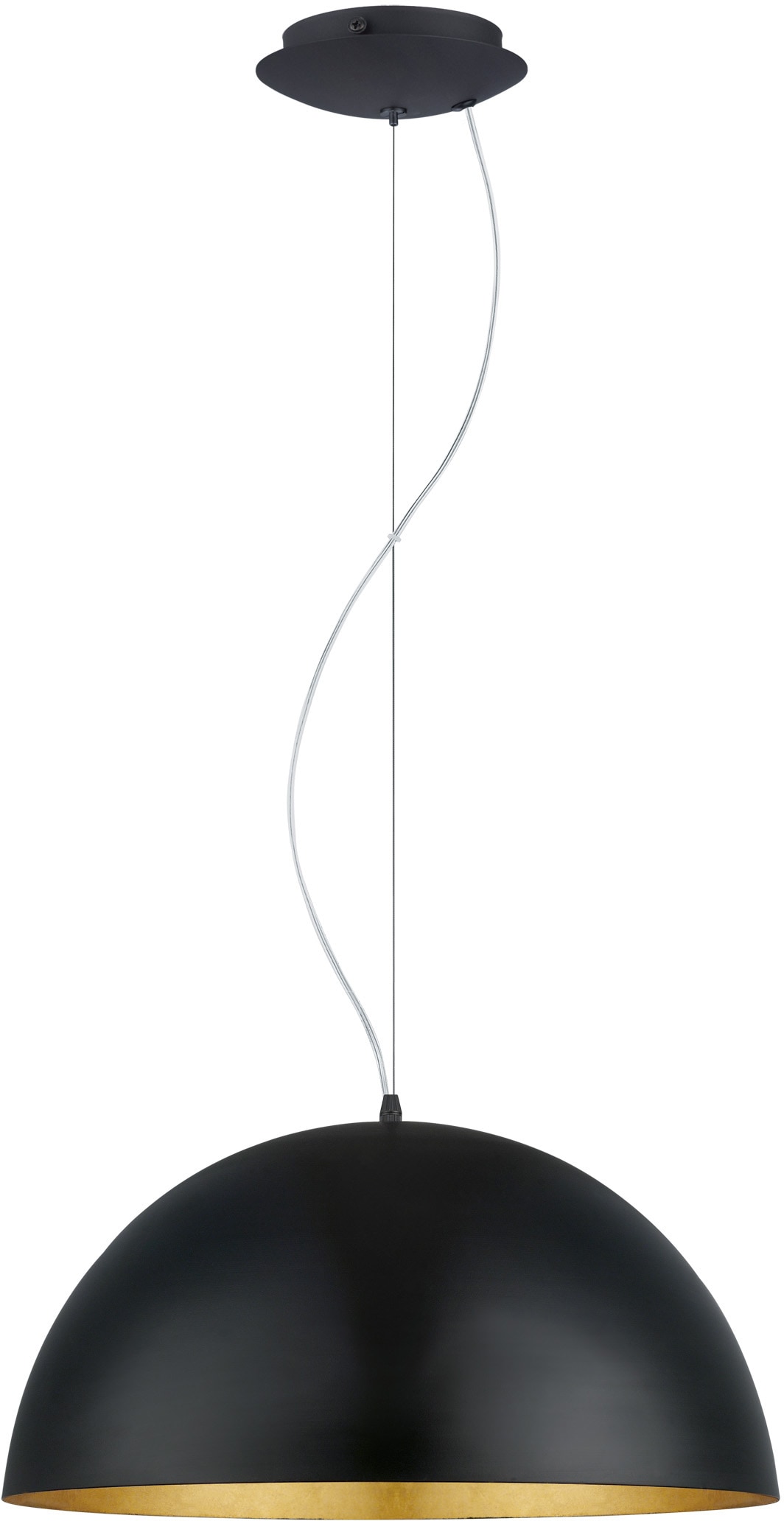 EGLO Hängeleuchte "GAETANO 1", gold (schwarz, goldfarben), 1, Ø 53cm H: 150cm, 1 Stk., Leuchten, Pendelleuchte, Metall, E27 Fassung, Ø 53,5 cm, Hängeleuchte