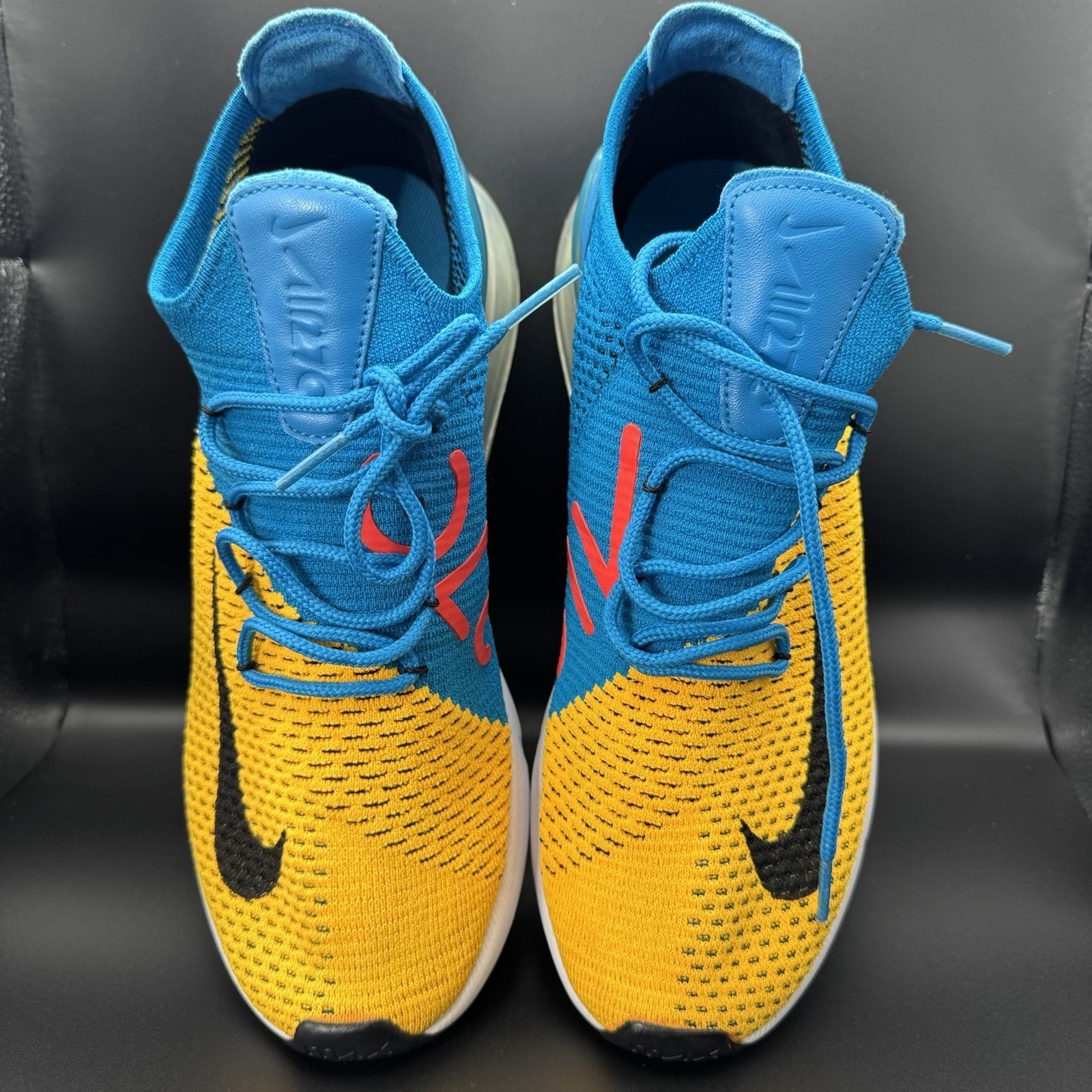 Nike Shoes | (Rare) Nike Air Max 270 Flyknit Men's Sz 8.5 Active Running Blue Orbita01023-800 | Color: Blue/Red | Size: 8.5
