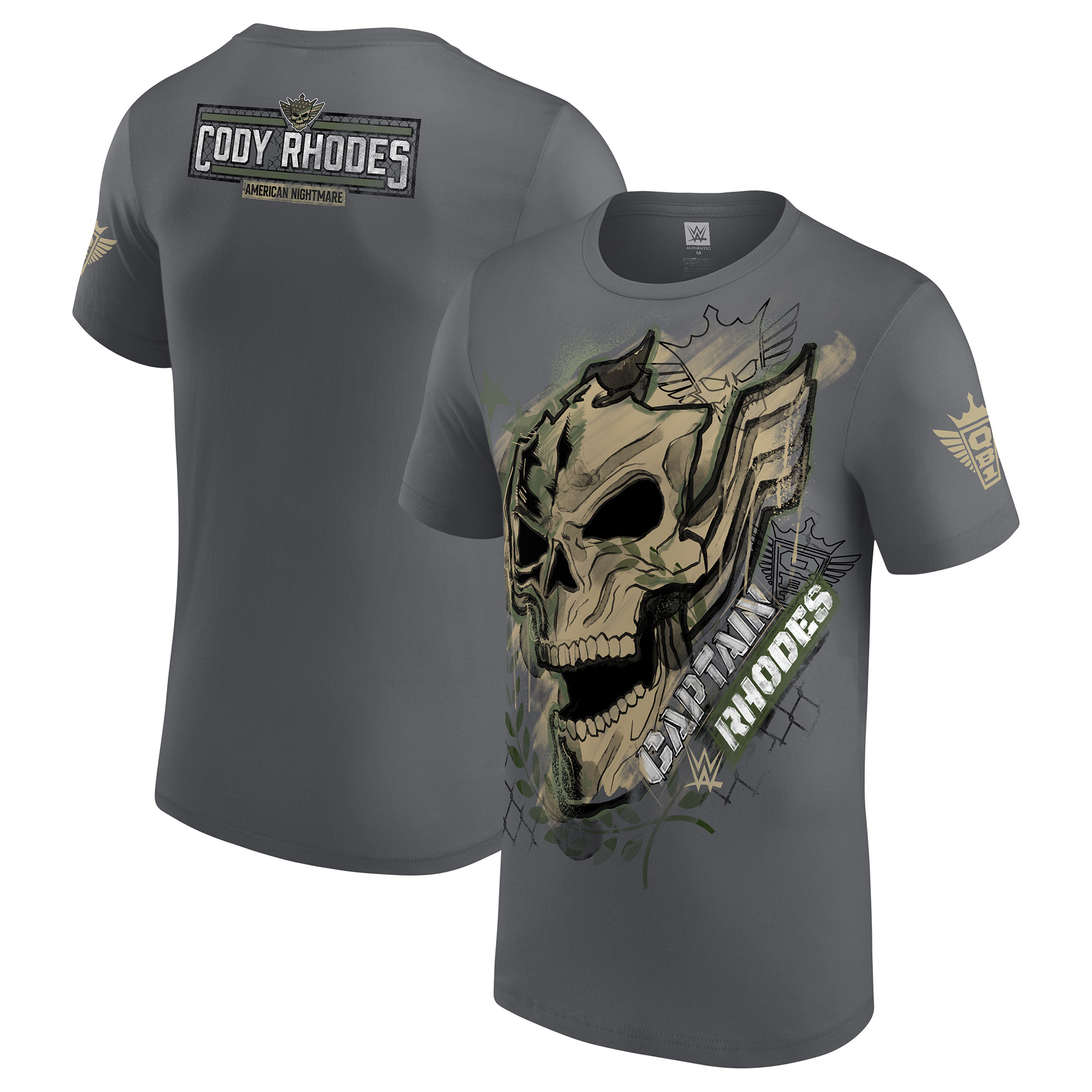 Graues Cody Rhodes Helm-T-Shirt für Herren Image