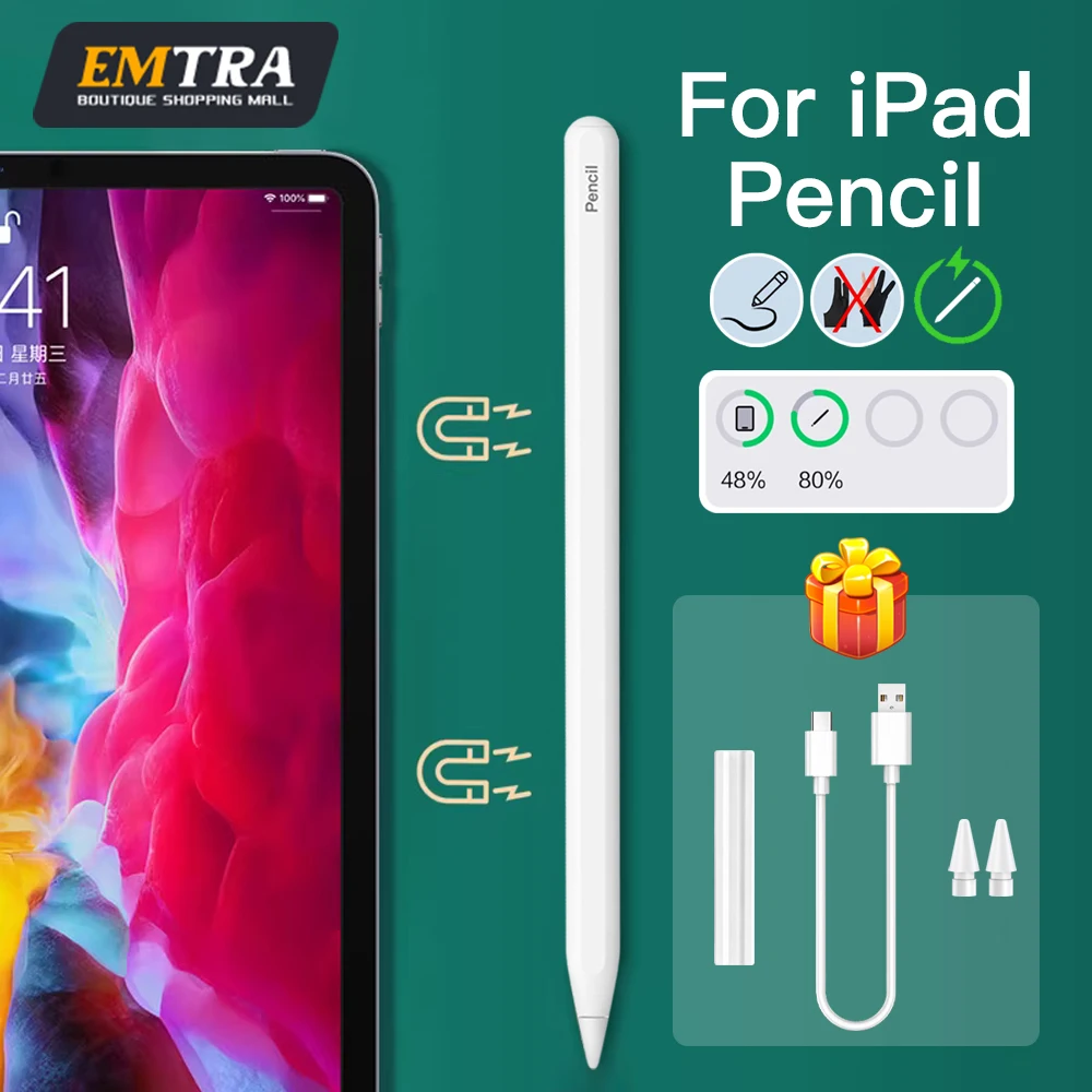 Für Apple Pencil 2 Magnetische Lade Palm Rejection Stylus Stift für IPad Air 5 4 Pro 11 10,9 Mini 6 7 Zubehör für IPad Bleistift Image