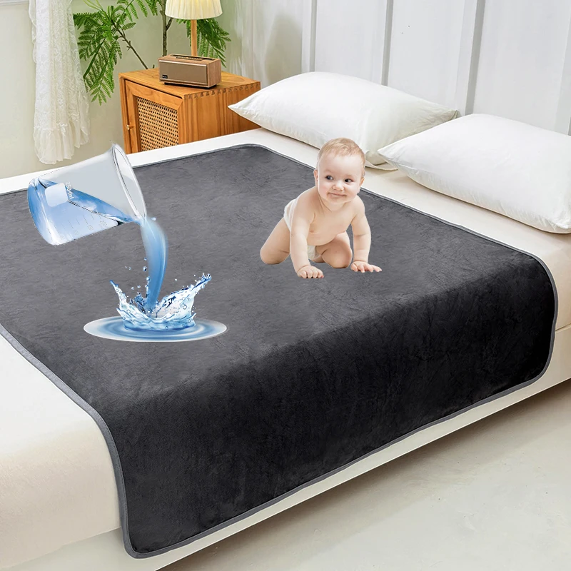 Flanell-Urin-Matratze, atmungsaktiv, wasserdicht, waschbar, Baumwolle, Bettkissen, Belüftung, Windel, Stillen, einfache praktische Matte Image