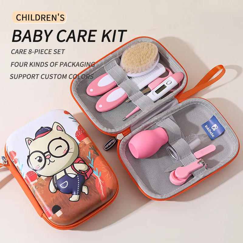 Großhandel für Mutter- und Babybedarf: 8-in-1-Thermometer-Pflegeset für Kinder mit EVA-Tasche, Neersauger und Nagelknipser – sicher, praktisch! Image
