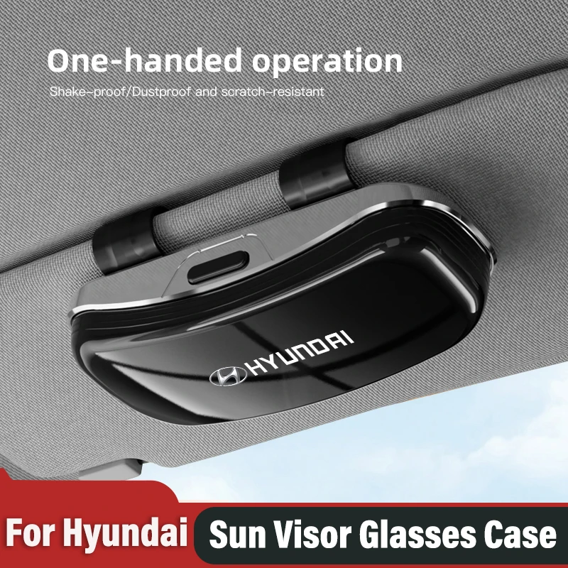Auto Brille Clip Auto Sonnenbrille Box Hohe Qualität Zubehör Für Hyundai NLINE I30 I20 I10 Veranstaltungsort Veloster Kona IX35 I40 Genesis Image