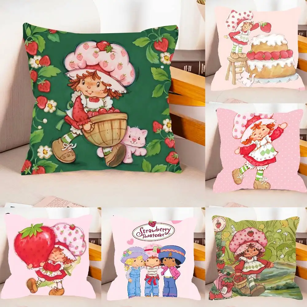 S-Strawberry S-Shortcake-eS Kissenbezug, Muster bedruckter Kissenbezug für Wohnzimmer, Sofa, Kissenbezug und Schlafzimmerdekoration Image