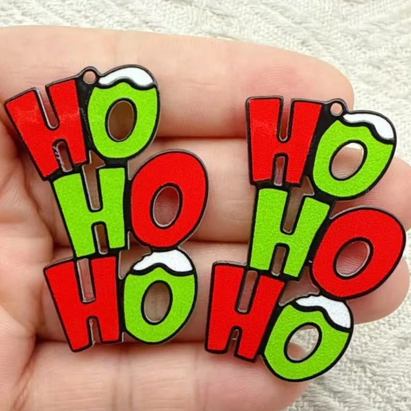 10 Stück lustige alfanumerische Acryl-Charms, süßer Anhänger für Ohrringe, Schlüsselanhänger, DIY-Schmuckherstellung Image