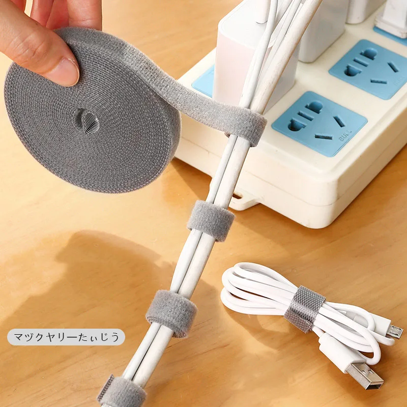 1/5M Kabel Organizer USB Kabel Management Draht Wickler Band Free Cut Kopfhörer Maus Kabel Krawatten multifunktionale DIY Kabel Krawatten Image