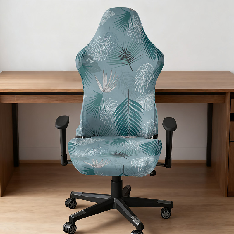 Computer Chair Cover 4 Piece Removable Gaming Chair Seat Covers Easy to Install Desk Chairs Protector Slipcover for Office Reclining Racing Decor