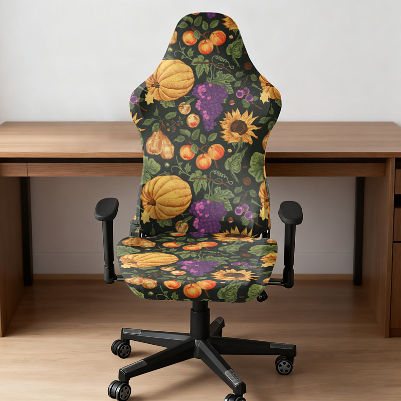 Computer Chair Cover 4 Piece Removable Gaming Chair Seat Covers Easy to Install Desk Chairs Protector Slipcover for Office Reclining Racing Decor