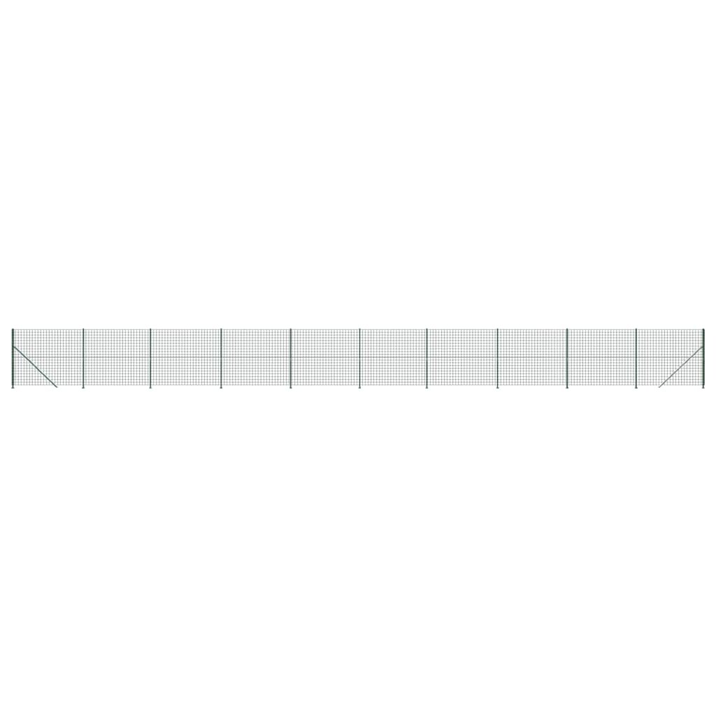 vidaXL Maschendrahtzaun mit Bodenflansch Grün 1,8x25 m Image