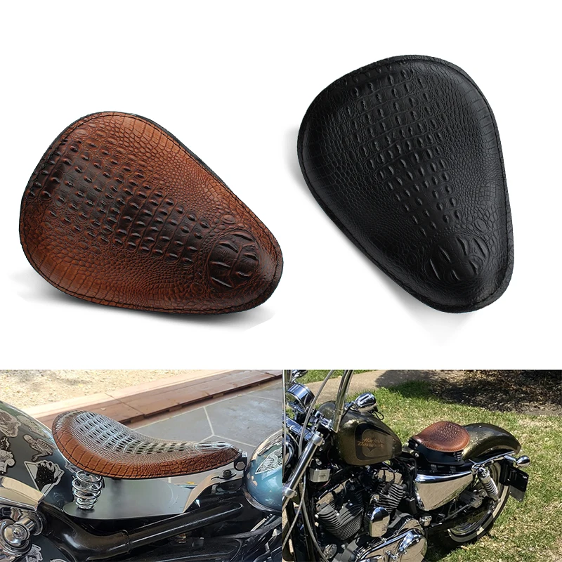 Universal Motorrad Front Fahrer Vintage frühling Solo Sitzkissen Sitz Teile Für Harley Davidson Iron 883 Sportster Softail