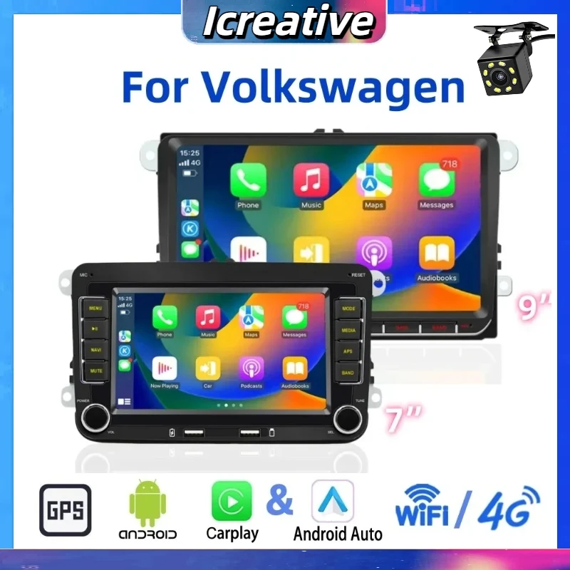 Autoradio Android für Volkswagen Passat B6 B7 Golf 5 6 Polo Jetta Caddy Tiguan Universal Multimedia Wireless Carplay Navigation Image
