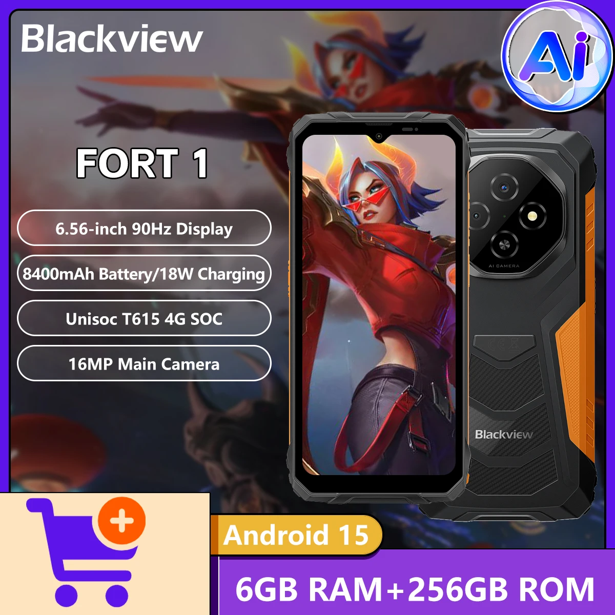 Blackview FORT 1 Rugged Phones 6.65