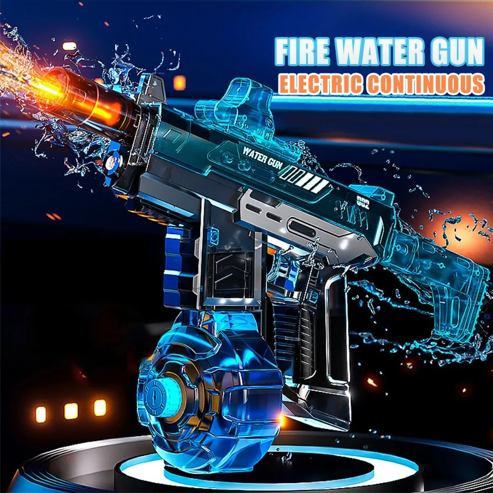 Simulierte Flamme Elektrische Wasserpistole mit Sensor Licht Kinder Sommer Outdoor Strand Pool Spielzeug Hochdruck Automatische Wasserpistole Image