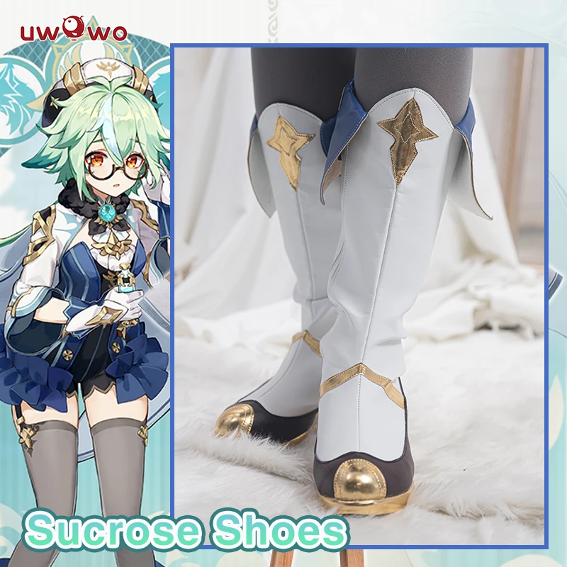 UWOWO Genshin Impact Schuhe Saccharose Schuhe Anemo Mondstadt Weibliche Cosplay Schuhe