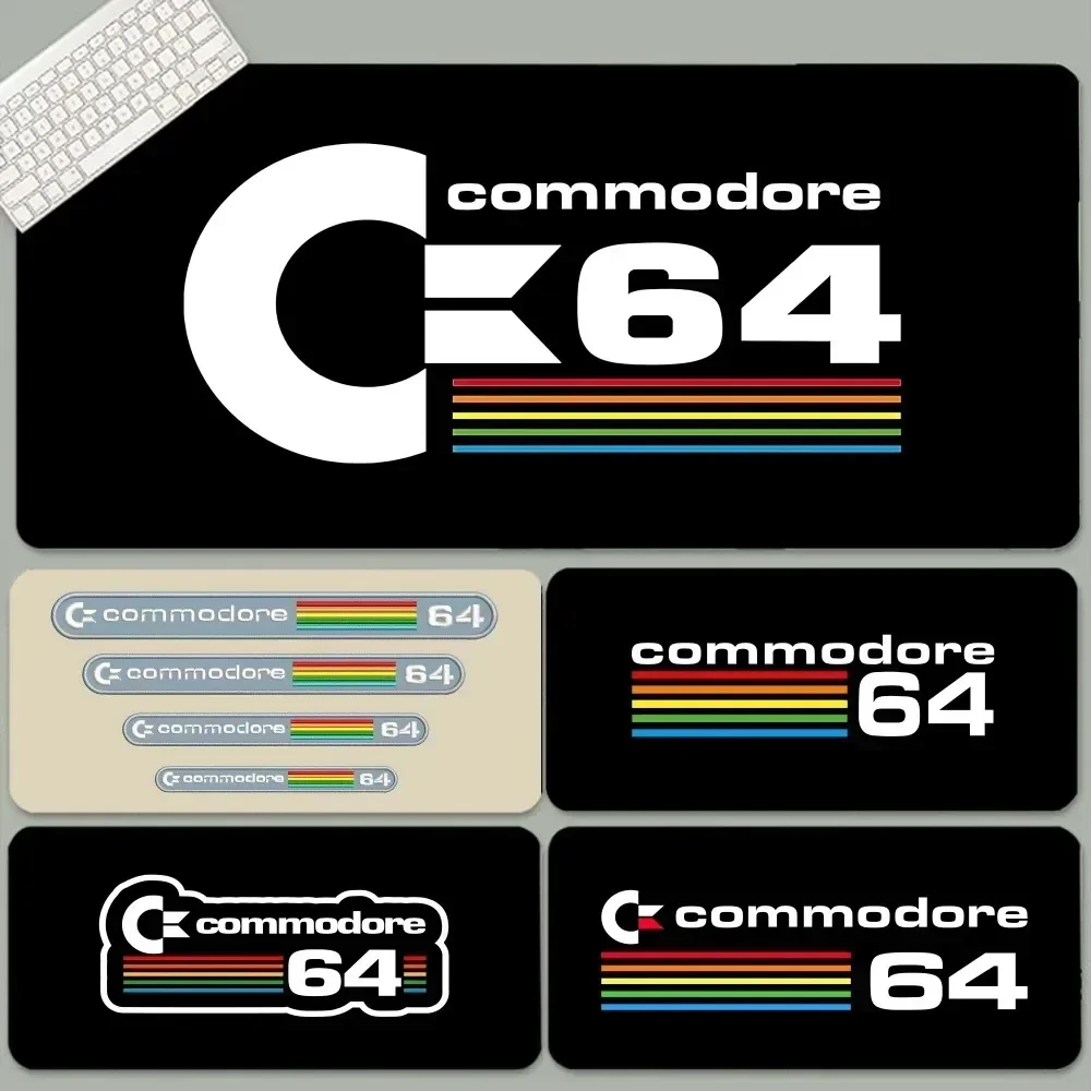Commodore 64 INS Tide Große Büro-Computer-Schreibtischunterlage, Tischtastatur, großes Mauspad, Laptop-Kissen, rutschfest, für Teenager-Mädchen-Schlafzimmer Image
