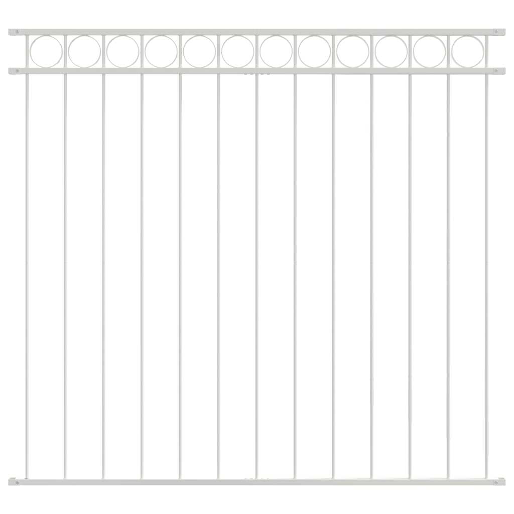 vidaXL Zaunelement Weiß 170 x 150 cm Stahl Image