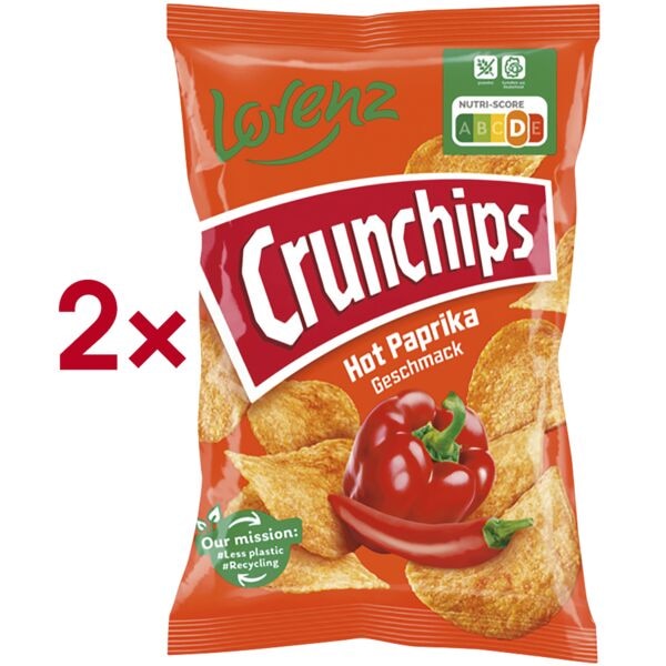 Crunchips Kartoffelchips »Hot Paprika« 2x 150 g Image