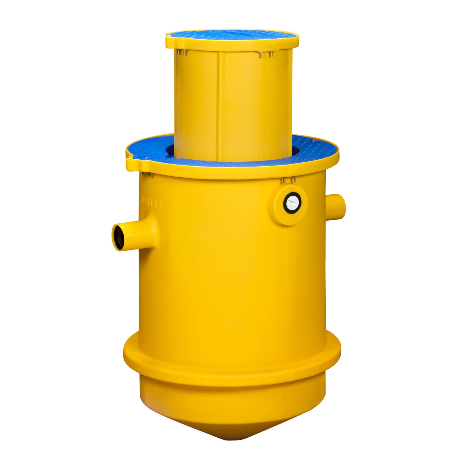 Thermaco TSS-95-ECA Trapzilla Solids Separator for Trapzilla Grease Traps - 150 GPM, 95 gal Capacity, Yellow