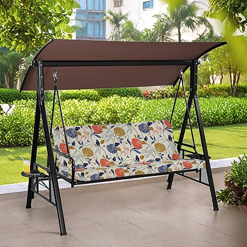 Gartenkissenbezug aus floral gefärbtem Mikrofaser-Polyester, moderner Stil, quadratisch/rechteckig, für Sofas im Wohnzimmer Image