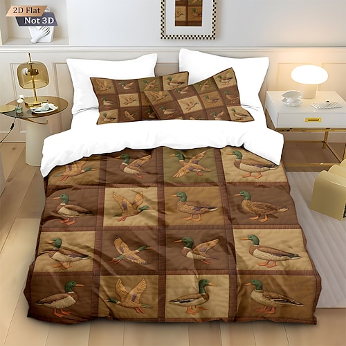 Bettwäsche-Set mit dichtem, leuchtend grünem Lochmuster im Hotelstil, bestehend aus 1 Bettbezug und 2 Kissenbezügen, weichem Kurzplüschstoff (ohne Bettdecke). Image