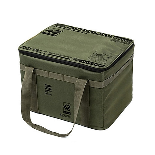 große, faltbare Outdoor-Aufbewahrungstasche, wasserdicht, tragbar, Camping Picknick-Organizer für Kochgeschirr, Töpfe, Geschirr, Gaskartusche, stoßfeste taktische Outdoor-Tragetasche Image