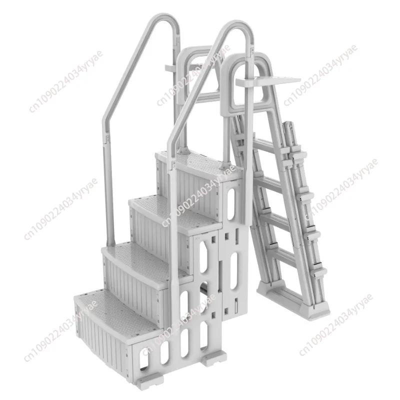 Sommer-Schwimmgrund, Spa-Poolrutsche, 4-stufige Schwimm-Poolleiter aus Kunststoff Image