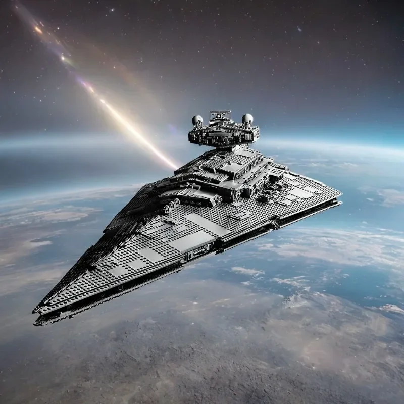 Neue Raumschiff Serie Empire Star Destroyer 4784 stücke Hause Dekoration Ziegel 75252 Bausteine Modell Dekoration Junge Gif Image