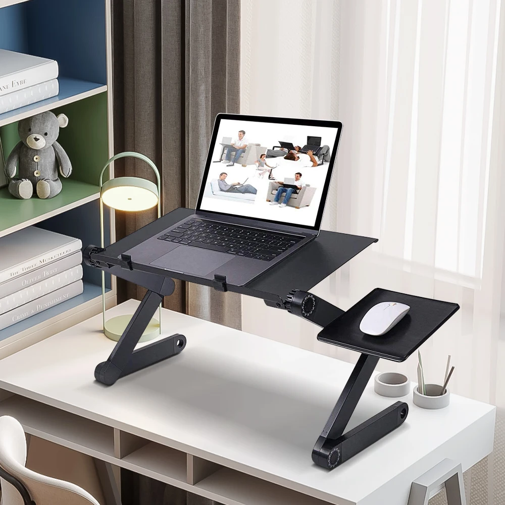 Ständer PC Tisch Computer Tablet faltbar Bett Laptop Laptop schwarz Aluminium verstellbar