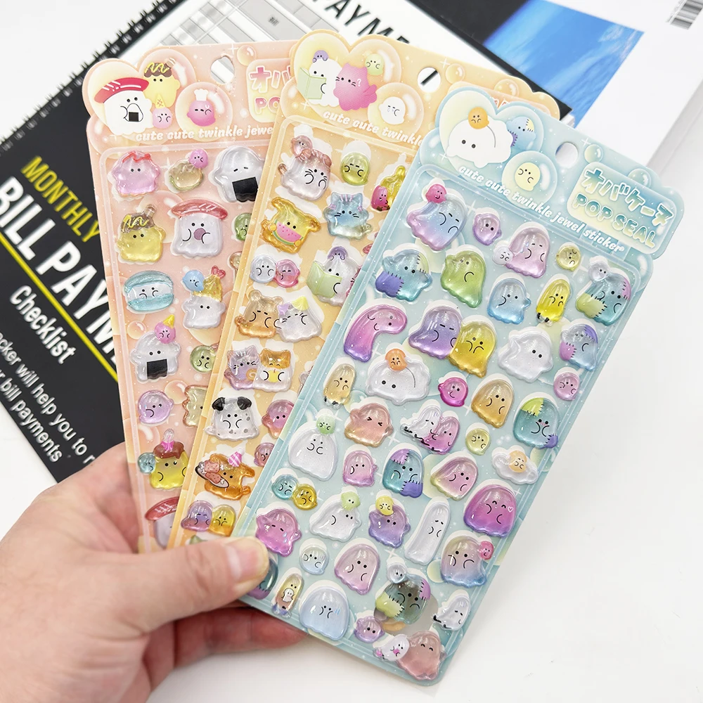 Japanischer Stil Mini Sweet Drop 3D Relief Aufkleber Scrapbooking DIY Journaling Schreibwaren Tagebuch Deko Niedliche Sticker Schulbedarf Image