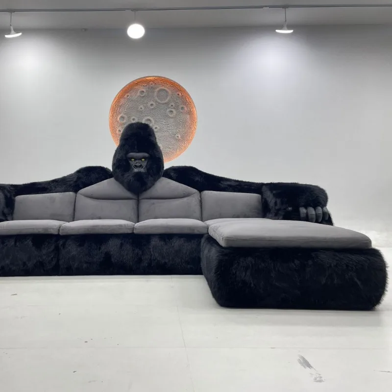 Gorilla Sofa Wohnzimmermöbel zweidimensionales Sofa Schlafzimmer Bett kreative Größe Wohnung Ledersofa Image