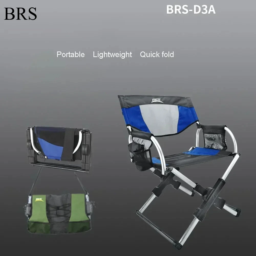 BRS Outdoor Camping Hochwertiger Klappstuhl Oxford Tuch Outdoor Tragbar Angeln Strand Reise Freizeit Sessel Reisen Image