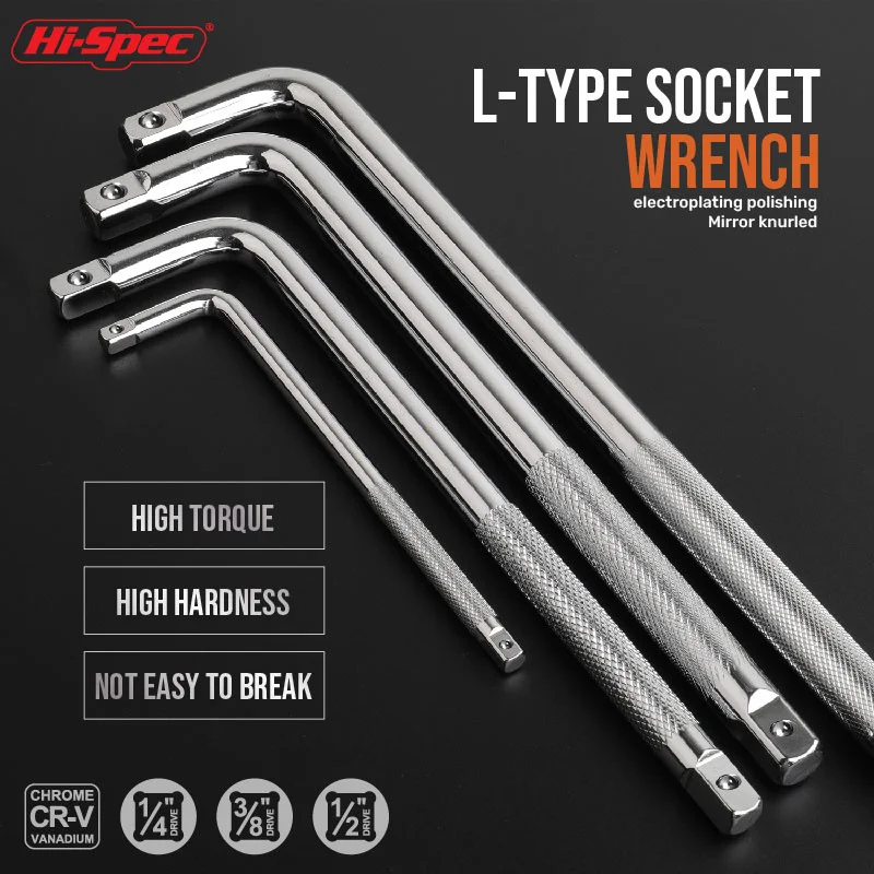 1/2 "3/8" 1/4 "Chiave a bussola tipo L CRV L Chiavi Chiave esagonale a doppia testa Perforazione Chiave a gomito per rimuovere la vite fissa dado