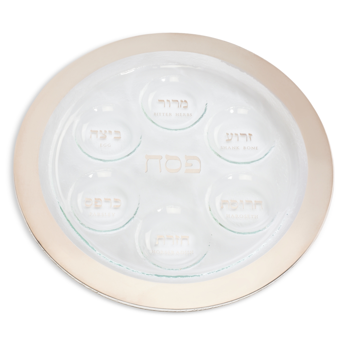 Annieglass Platinum Seder Plate - Platinum