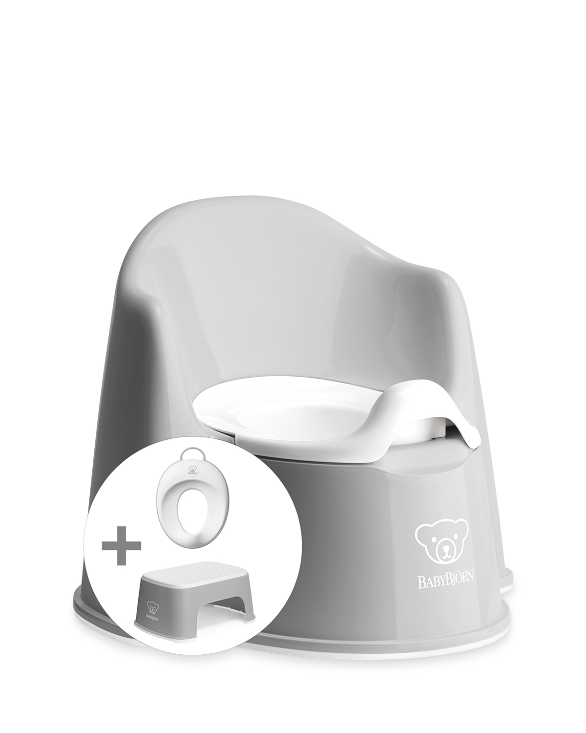 BabyBjorn Potty Training Bundle - Gray/White