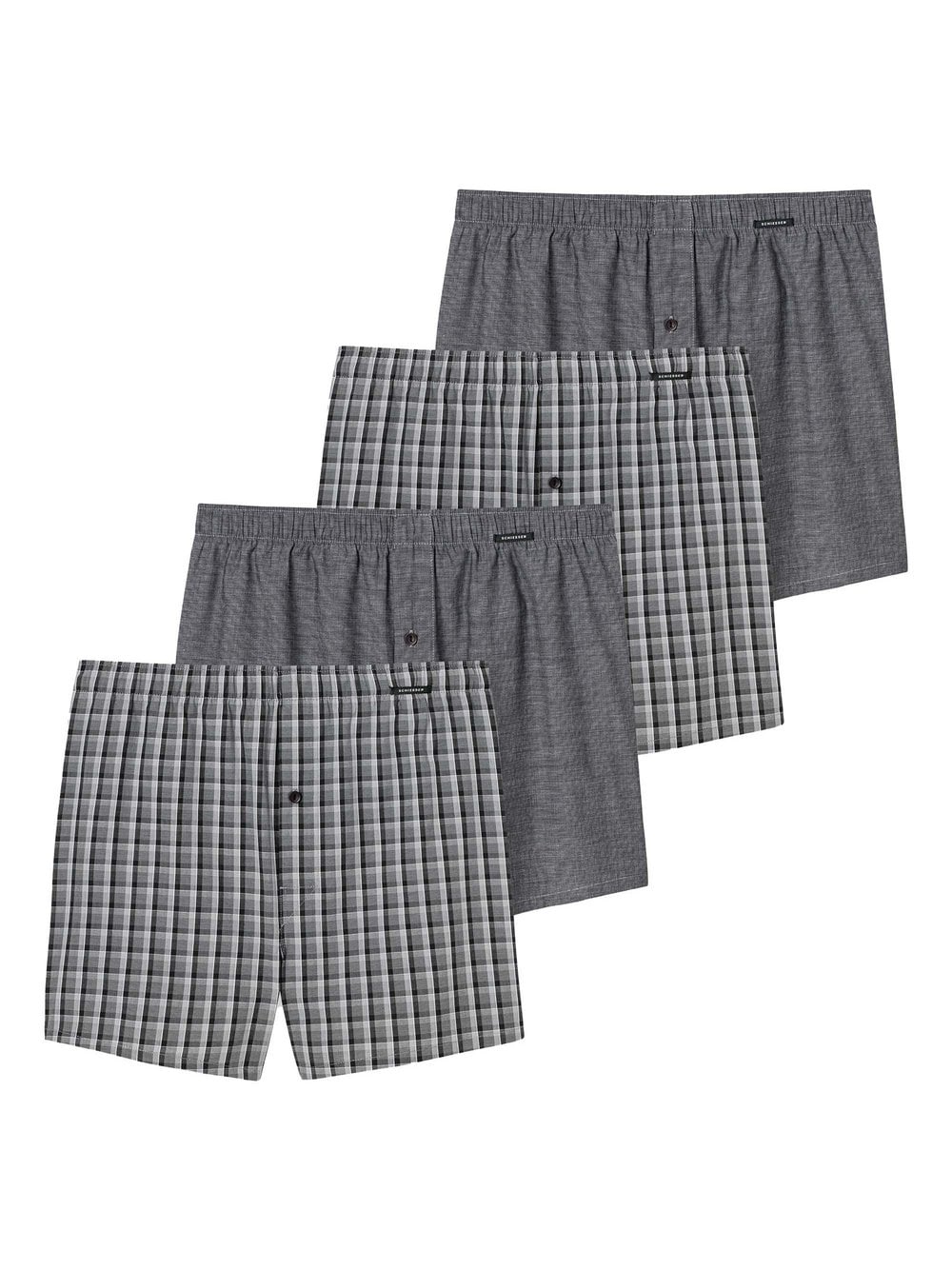 Schiesser Web-Boxershorts 4er Pack Herren grau, XXL Image