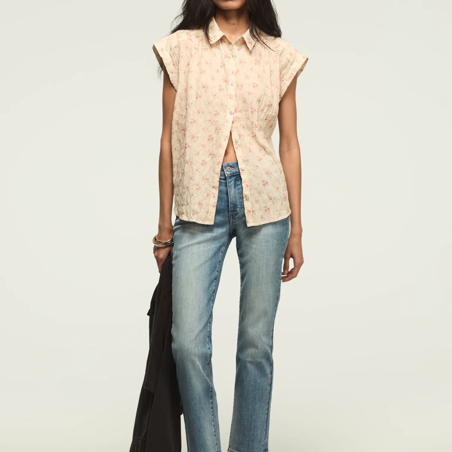 Lucky Brand High Rise Zoe Straight - Women's Pants Denim Straight Leg Jeans in Here We Go Indigo Wash, Size 28 x 27