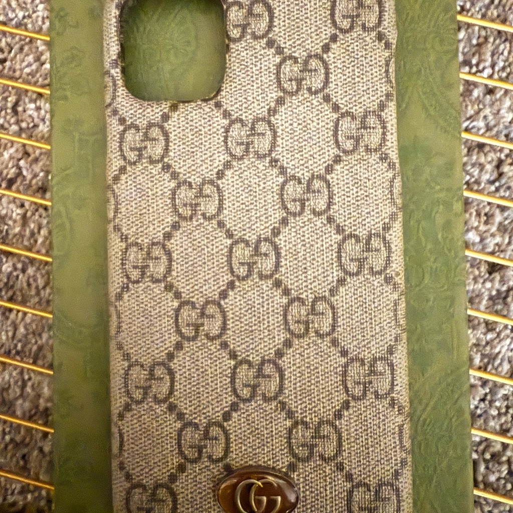 Gucci Cell Phones & Accessories | Gucci Monogram Beige And Olive Phone Case | Color: Brown/Green | Size: Os