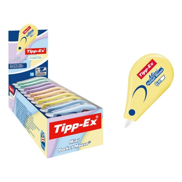 Tipp-Ex Korrekturroller »Mini Pocket Mouse Pastell« 10 Stück weiß Image