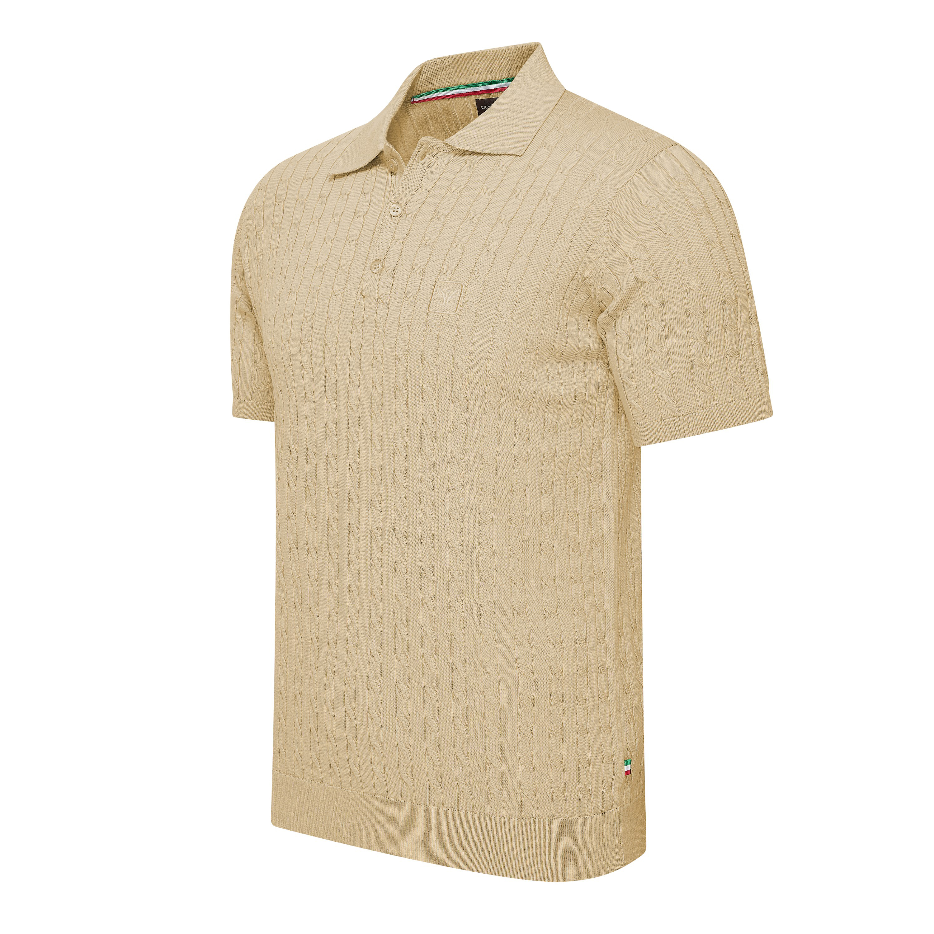 Cappuccino Italia Caorle Cable Knit Polo Schwarz Image